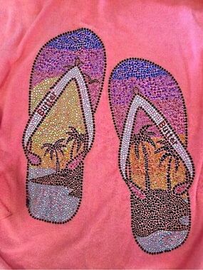 Butter Super Soft Zip Up Coral SUMMER Hoodie Girls Size M BLINGED OUT SO CUTE